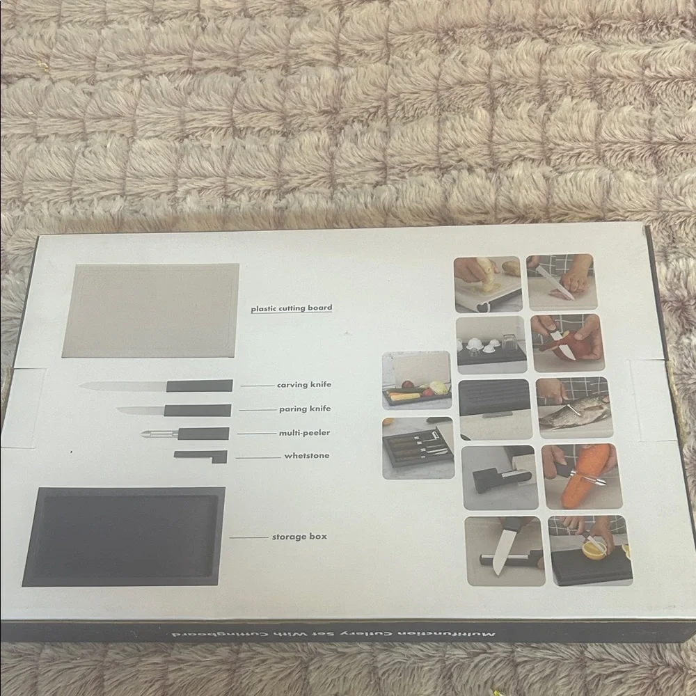 Multifunction Cutlery Set with Cutting Board 6 pcs